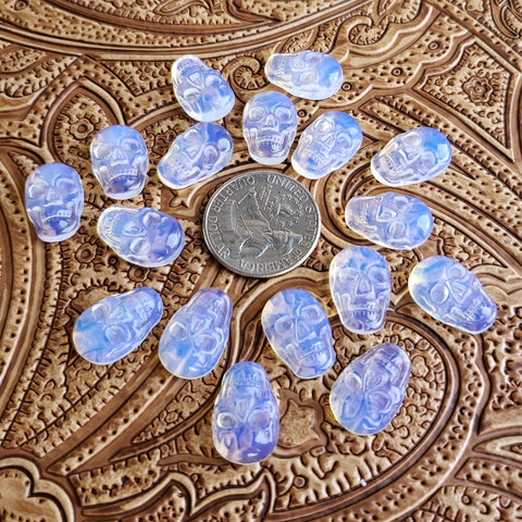 12x18mm Opalite Carved Skull Cabochon (1 pc)