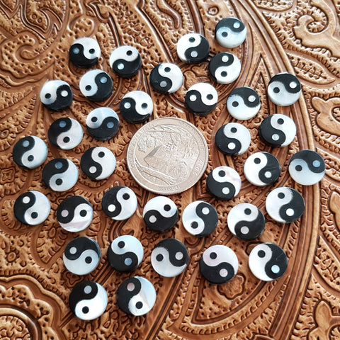 10mm Yin-Yan Intarsia Bead (1 pc)